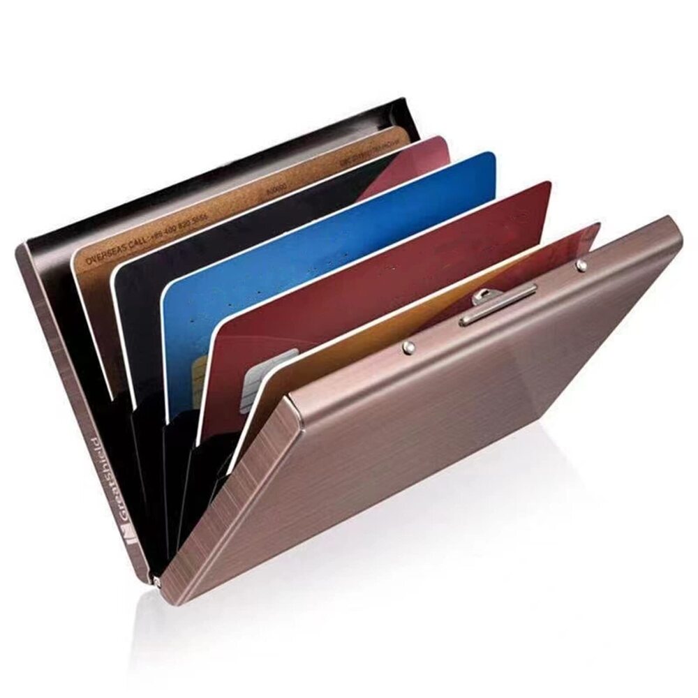 3245 RFID BlockingStainless Steel Credit Card Holder, Metal Slim Wallet